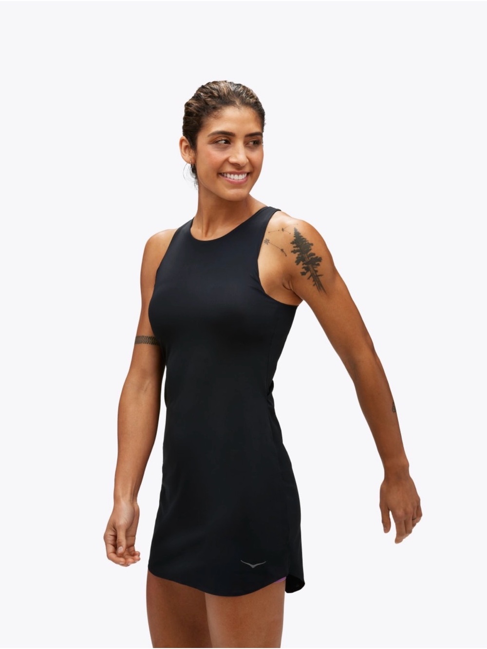 HOKA Mizi Outdoor Dress Black S Built In Bra Pockets UPF 30+